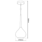 Näve Vaso Hanglamp - Rookglas Antraciet E14