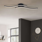 Näve Onda LED-Plafondlamp 65cm Zwart 3000K