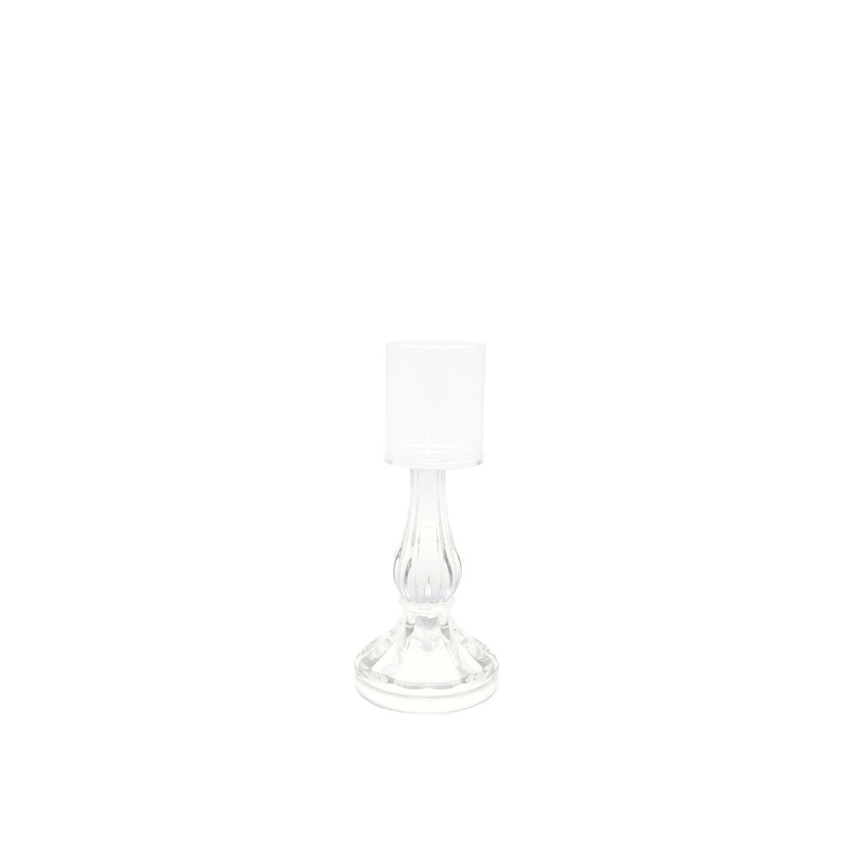 Transparant Glazen Kandelaar H21cm