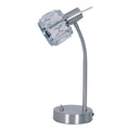 LED -tafellamp "Josefa", tafellamp gemaakt van metaal en glas in roestvrijstalen optica, met E14 -versie Filamentlamp inbegrepen, licht voor woonkamer, eetkamer, gang of gang 34,5 x 17,5 cm