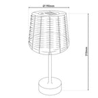 Solar-Tafellicht Rada Rattan Bruin 31cm