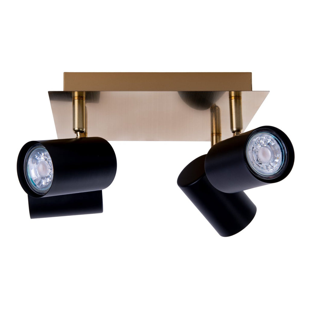 Näve Frida Plafondlamp Zwart/Goud GU10