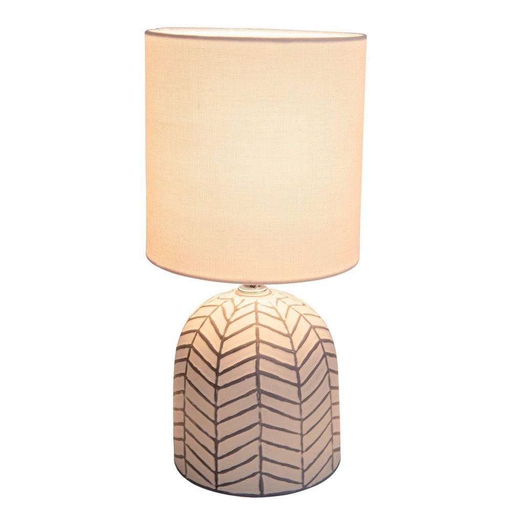 Keramisch tafellicht "folio" wit, tafellamp gemaakt van keramiek, wit, met E14 -aansluiting, voor eetkamer, woonkamer, gang of kantoor, 27,50 cm hoog