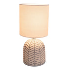 Keramisch tafellicht "folio" wit, tafellamp gemaakt van keramiek, wit, met E14 -aansluiting, voor eetkamer, woonkamer, gang of kantoor, 27,50 cm hoog