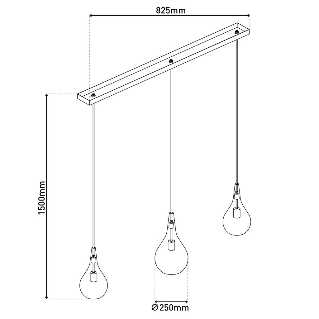Gota Hanglamp Zwart Rookglas - Näve Leuchten
