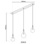Gota Hanglamp Zwart Rookglas - Näve Leuchten