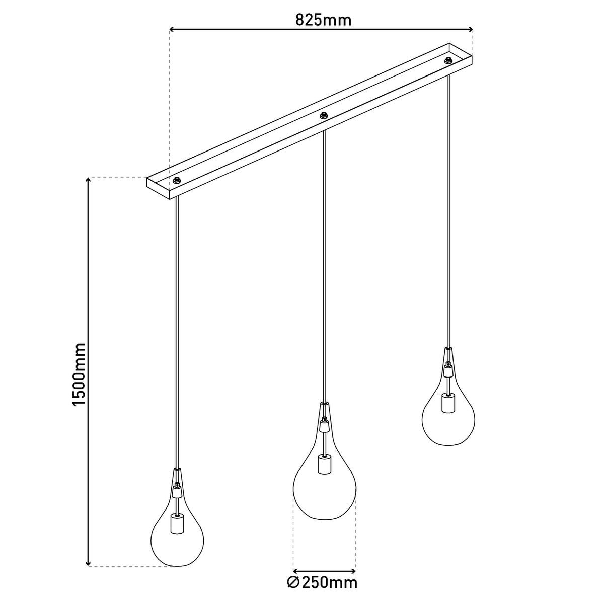 Gota Hanglamp Zwart Rookglas - Näve Leuchten