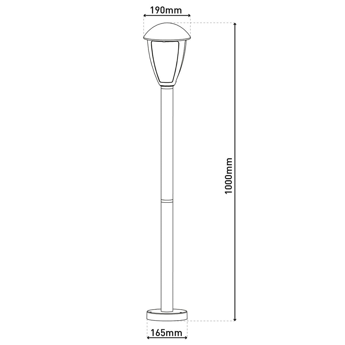 Näve Clint LED Wandlamp - Zwart 100cm