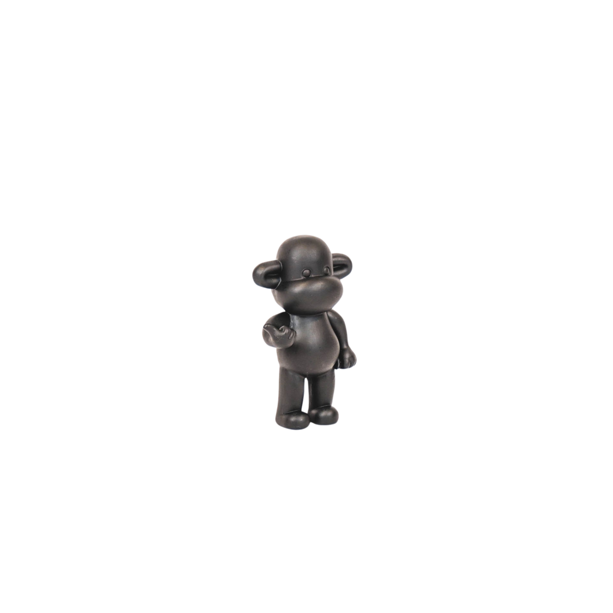 Legende Aapbeeldje Zwart - Polyresin 'Hang Losse' 11x7x19cm