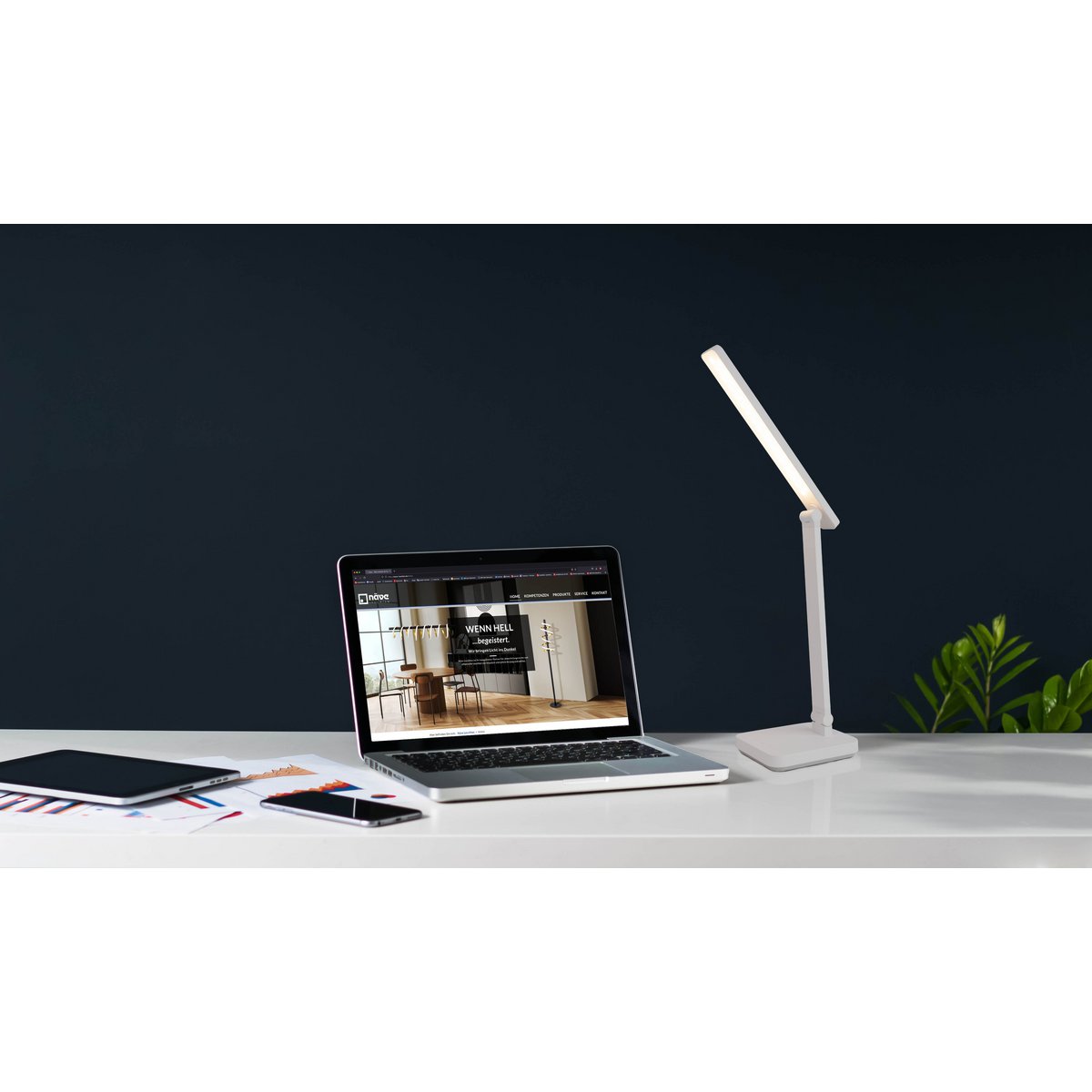 LED Tafellamp Mover Wit 38cm Dimbaar CCT