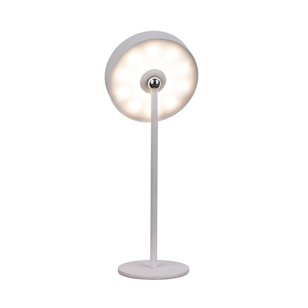 LED -batterijlamp magnetisch "Ella" voor buiten en binnen, gemaakt van metaal en plastic in wit, 35 cm hoog