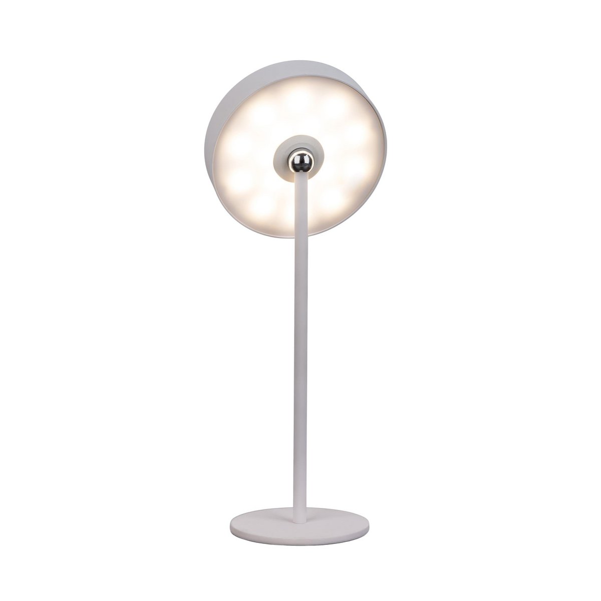 LED -batterijlamp magnetisch "Ella" voor buiten en binnen, gemaakt van metaal en plastic in wit, 35 cm hoog