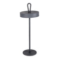 LED -batterijtafellamp magnetisch "ella" voor buiten en binnen, gemaakt van metaal en plastic in grijs, 35 cm hoog