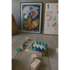 Kinderfeets Houten Blokkenset - Regenboog 100-delig