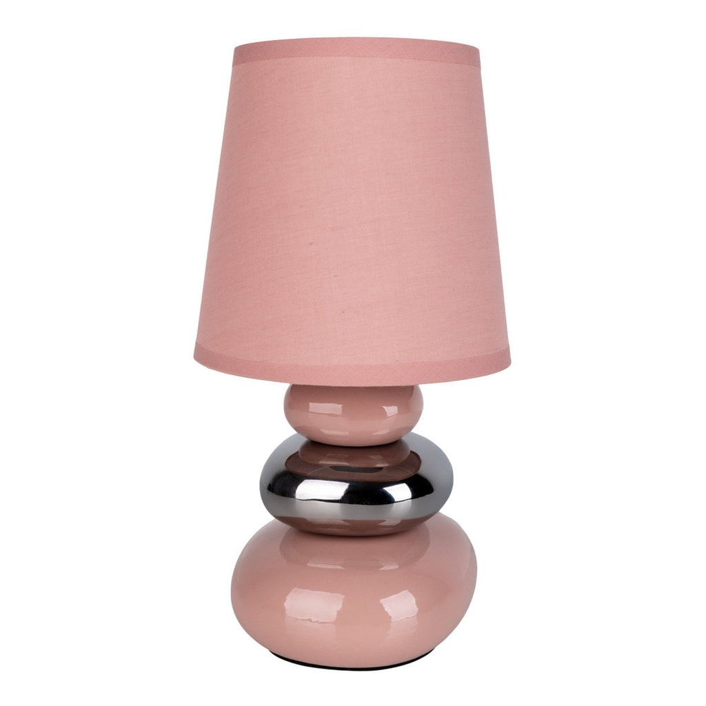 Keramische tafellamp "Stoney" roze E14