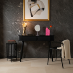 Bijzettafel Zwart MDF 100x33x76cm Opbergmeubel