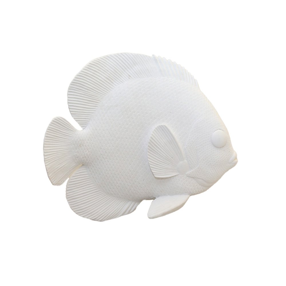 Decoratieve witte vis polyresine 29x12cm
