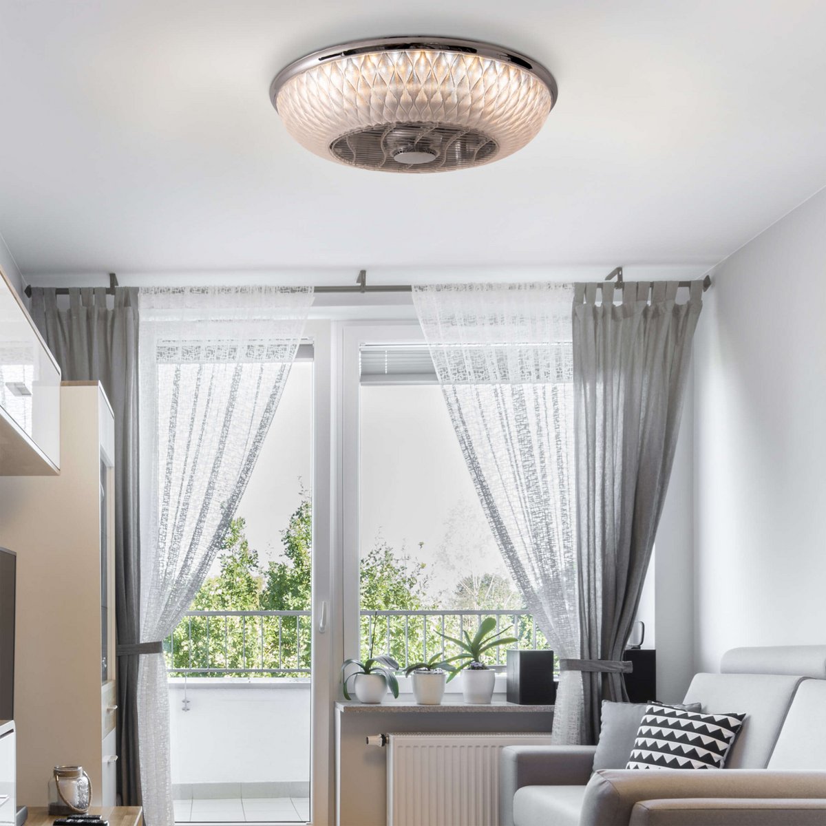 Näve Viento LED Plafondlamp met Ventilator 55cm