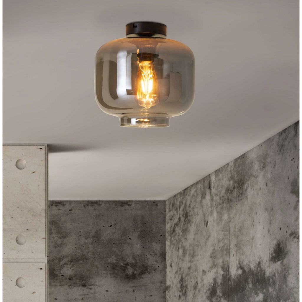 Näve Vaso Plafondlamp - Antraciet Retro 25cm