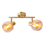 Libby Plafondlamp - Messing Amber Retro 40cm 2-Stuks