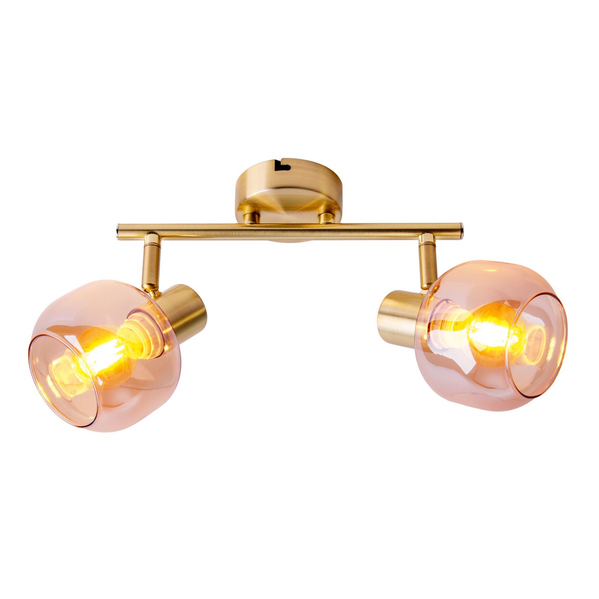 Libby Plafondlamp - Messing Amber Retro 40cm 2-Stuks
