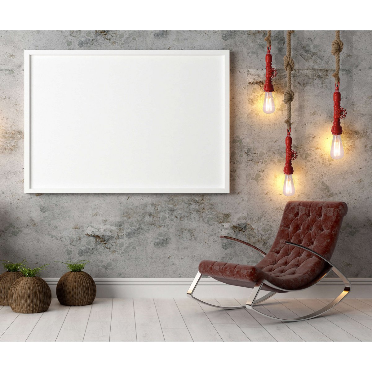 Näve Regia Hanger Lamp - Rood Metaal E27