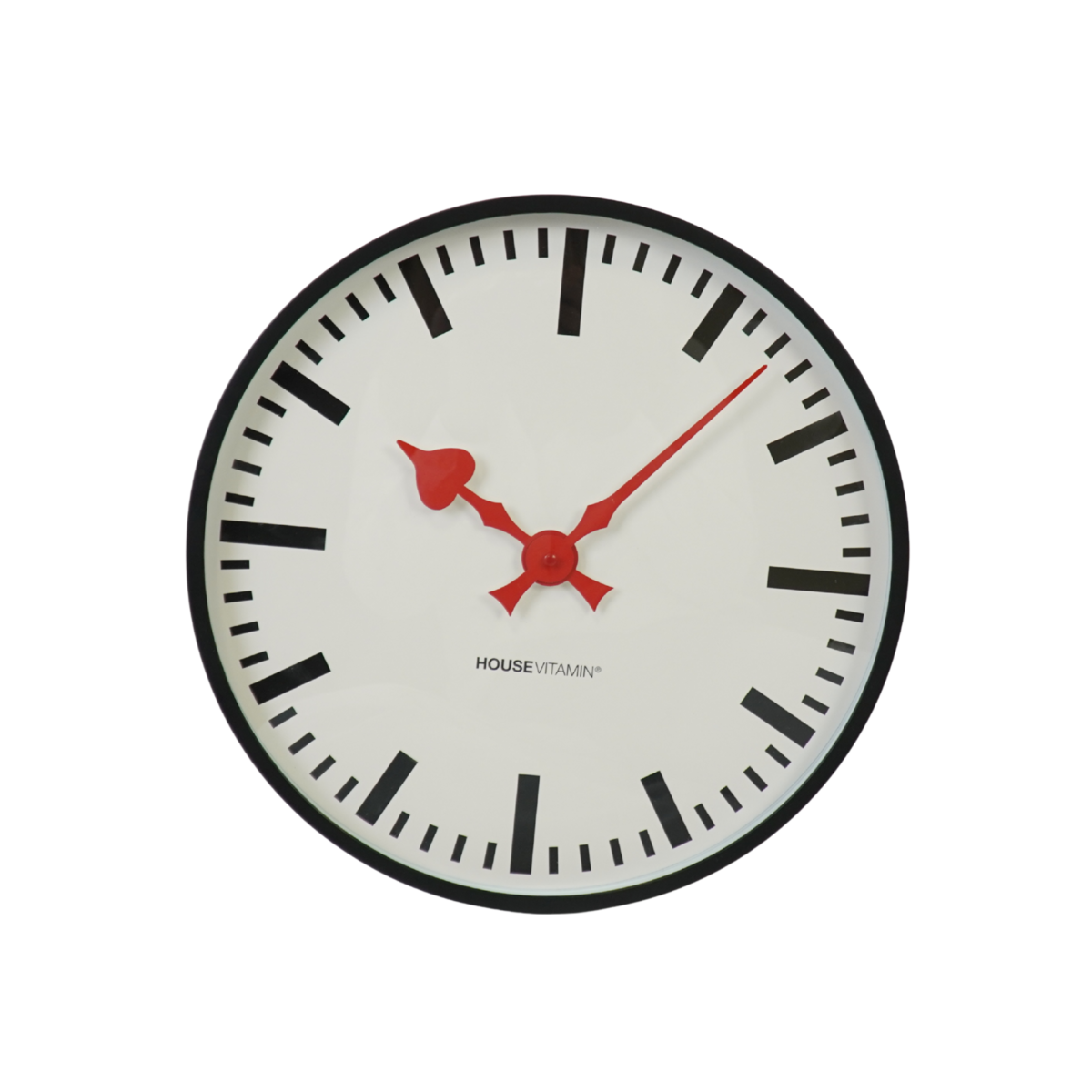 Klock wandklok Station - Wit/Zwart - 40x40x4cm