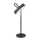 LED -batterijtafellamp magnetisch "ella" voor buiten en binnen, gemaakt van metaal en plastic in grijs, 35 cm hoog