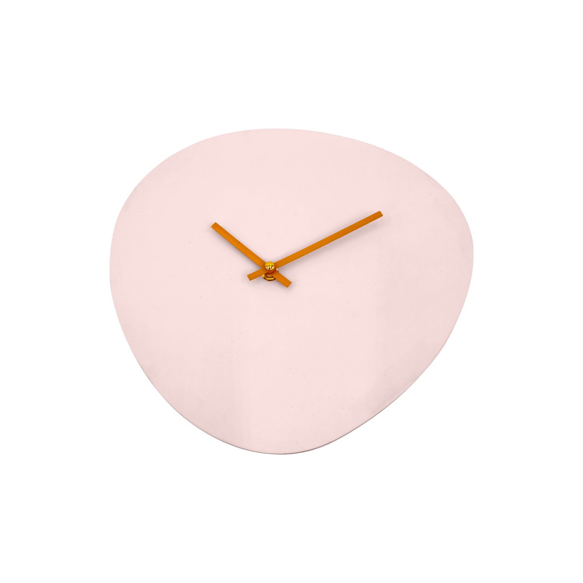 Wandklok organisch roze/oranje 30x30x0,5 cm