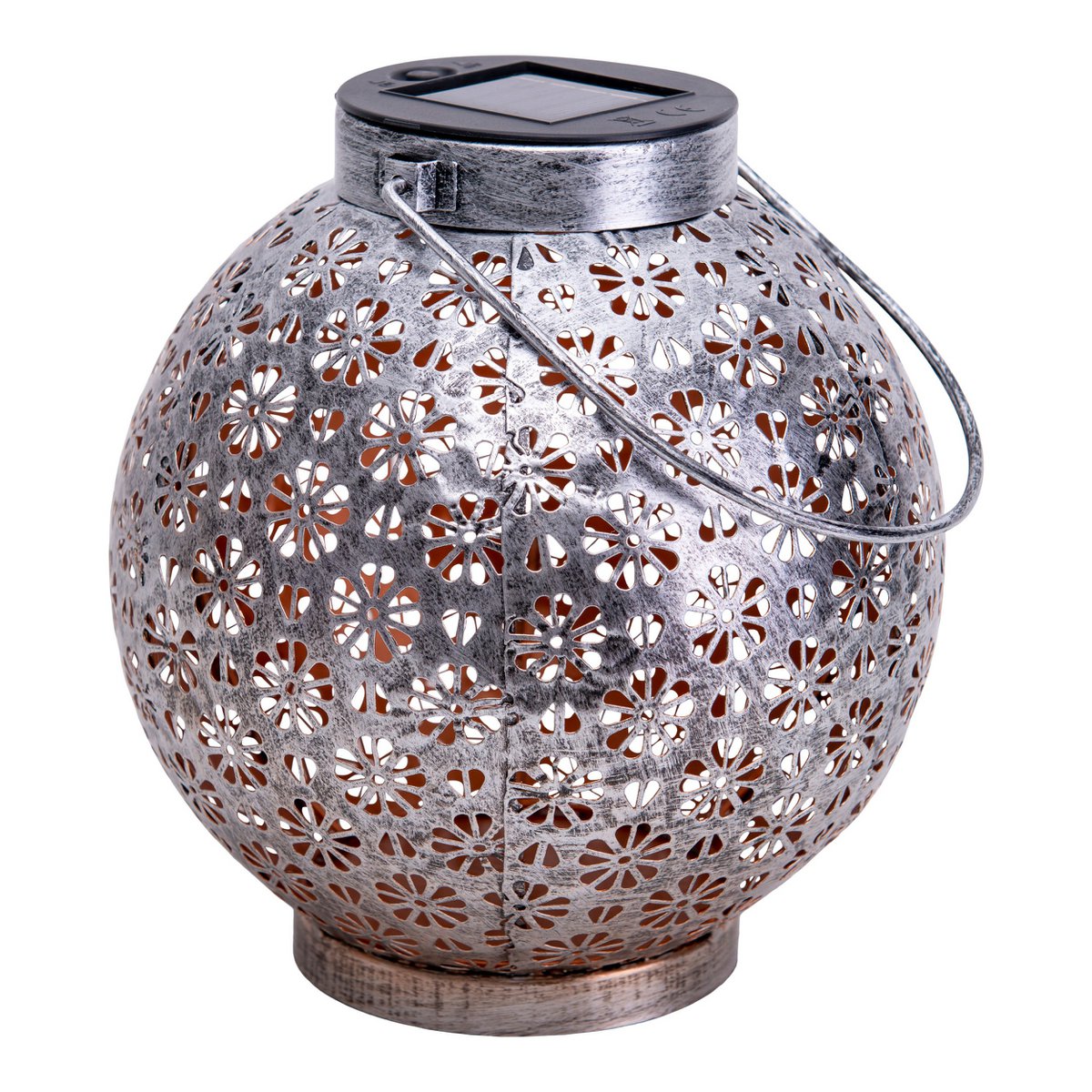 LED Decoratieve zonnelamp L/B: 18 cm zilver