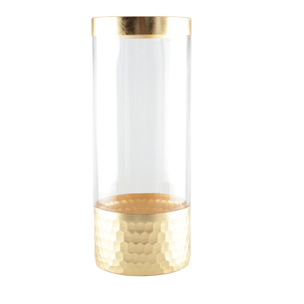 Transparante gouden vaas H30cm - Aulica
