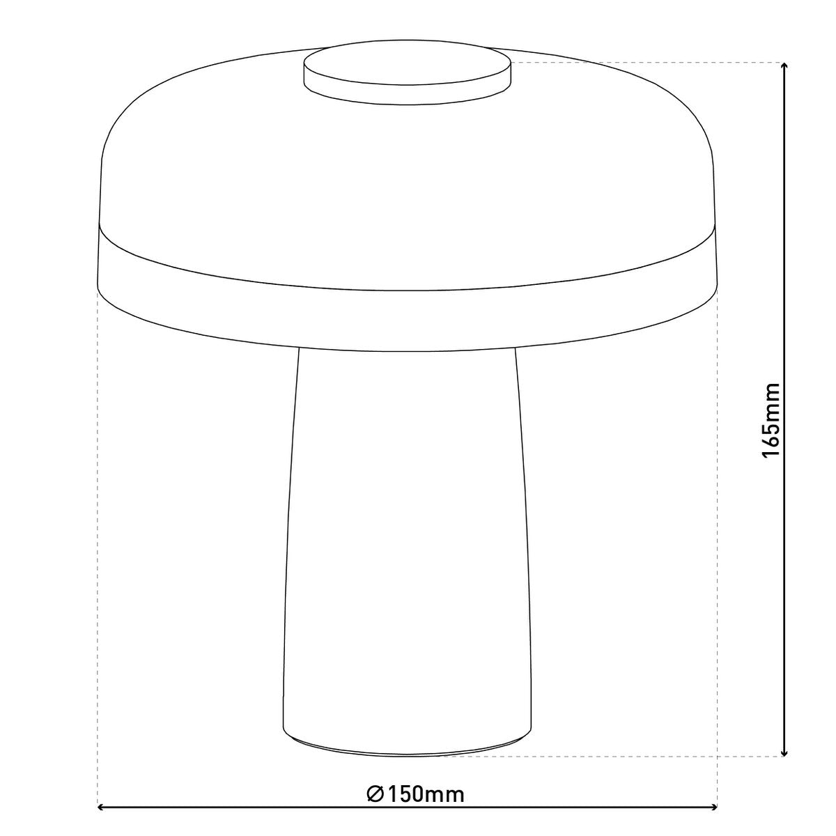 Näve Pilu Draadloos Tabletlicht - Zwart 16,5cm