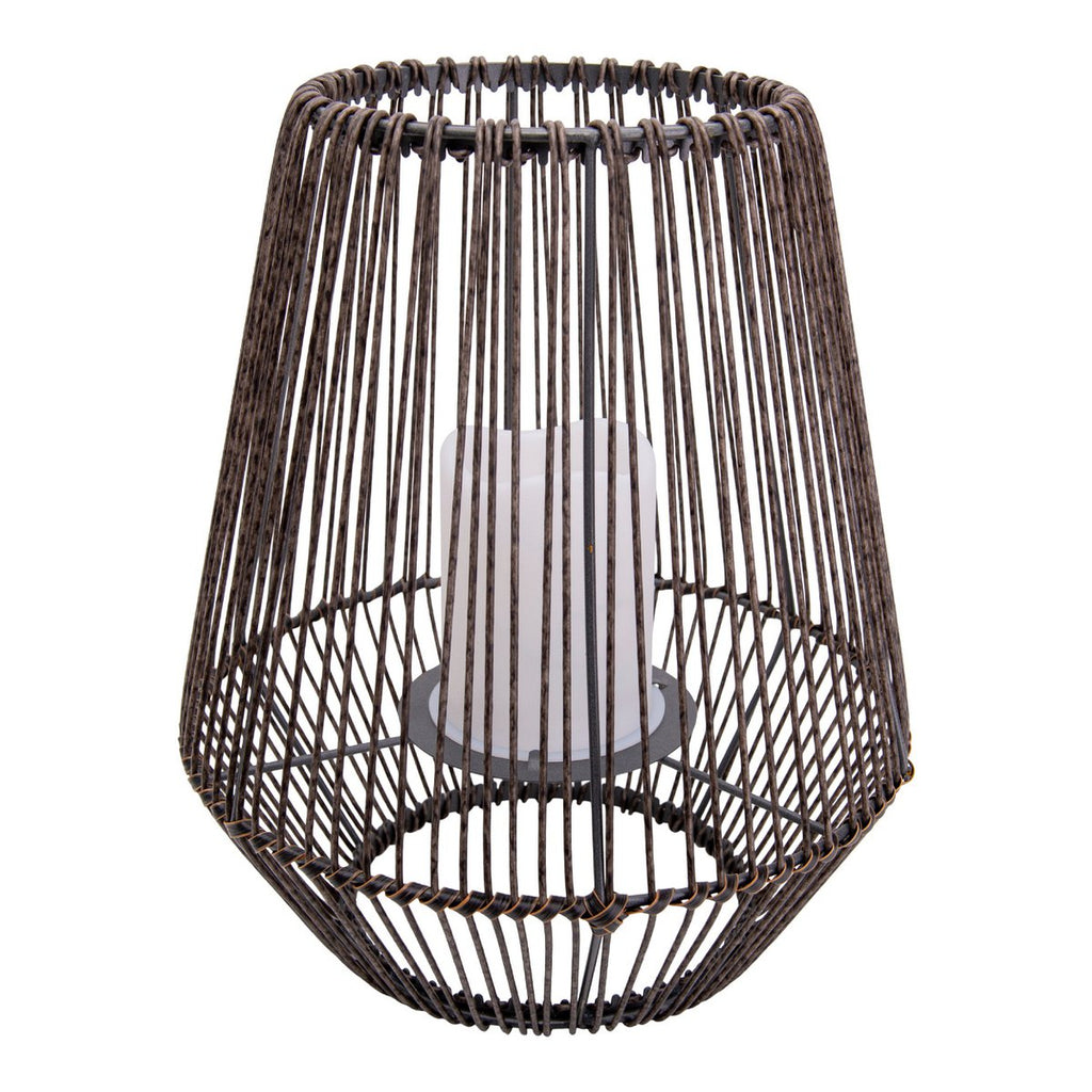 LED Solar Lamp "Plasto" Ø 26 cm buiten gemaakt van bruin metaal en plastic