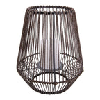 LED Solar Lamp "Plasto" Ø 26 cm buiten gemaakt van bruin metaal en plastic