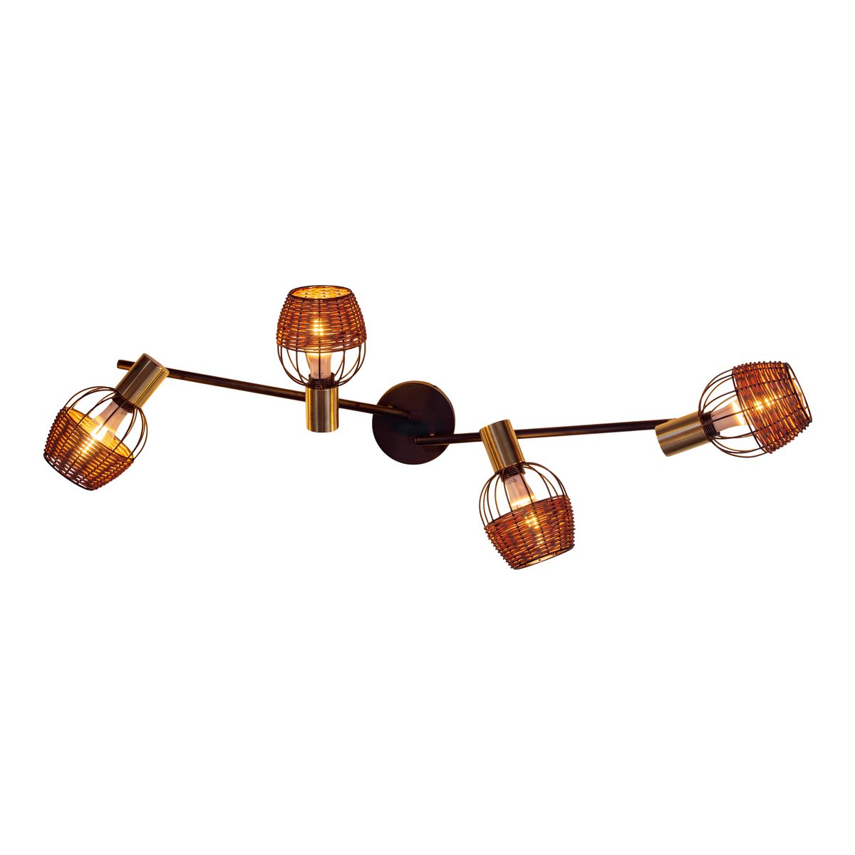 Corbis Plafondlamp - Zwart/Goud 78cm