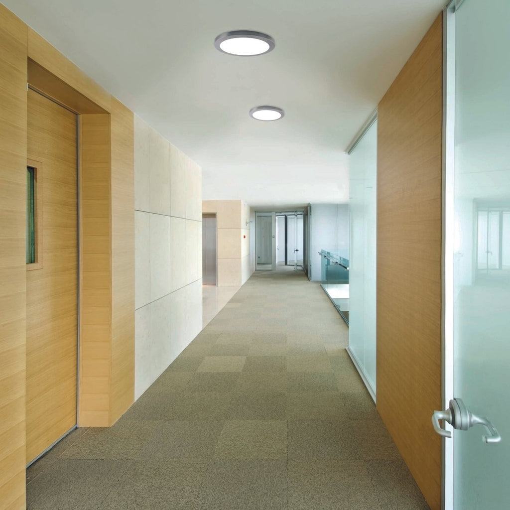 Näve Bonus LED Plafondlamp - Chroom/Wit 22,5cm