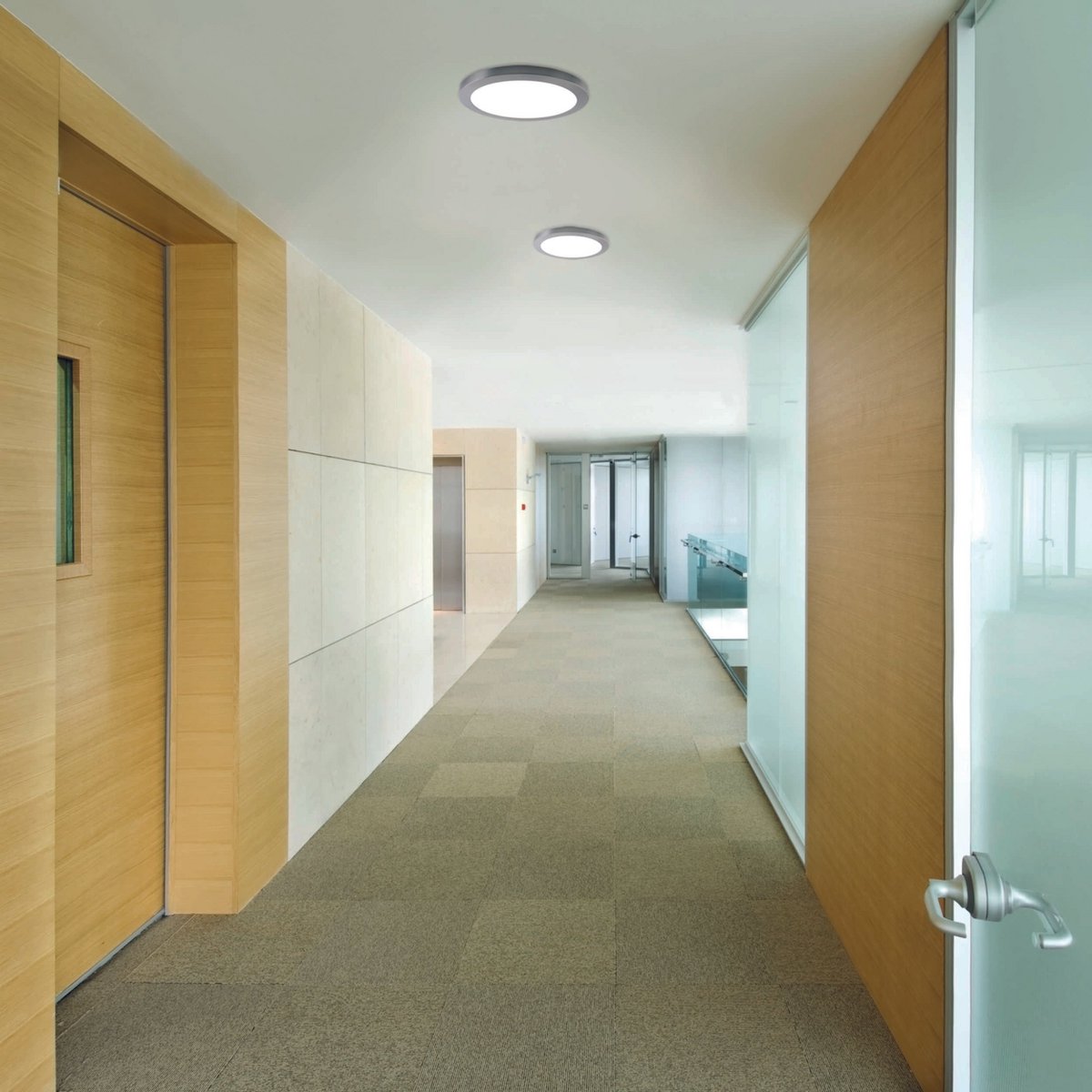 Näve Bonus LED Plafondlamp - Chroom/Wit 22,5cm