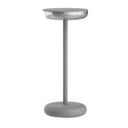 Batterijlichtlicht "PASI" voor buiten en binnen, gemaakt van metaal en plastic in grijs, dimbaar, met aanraking en geheugenfunctie, ca. 26 cm hoog