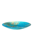 Blauwe en gouden decoratieve schaal 39.5cm