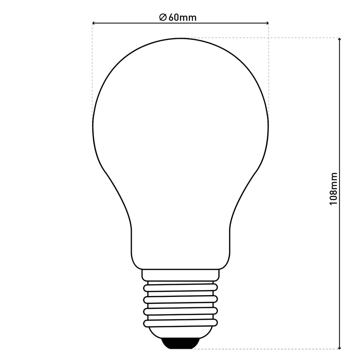 Näve LED-lamp E27 8W Warm Wit Set 6-stuks