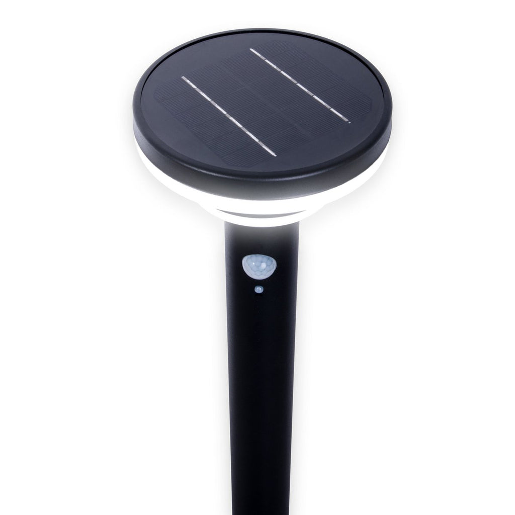 LED Solar Staanlamp Nora - Zwart 86cm Bewegingsmelder