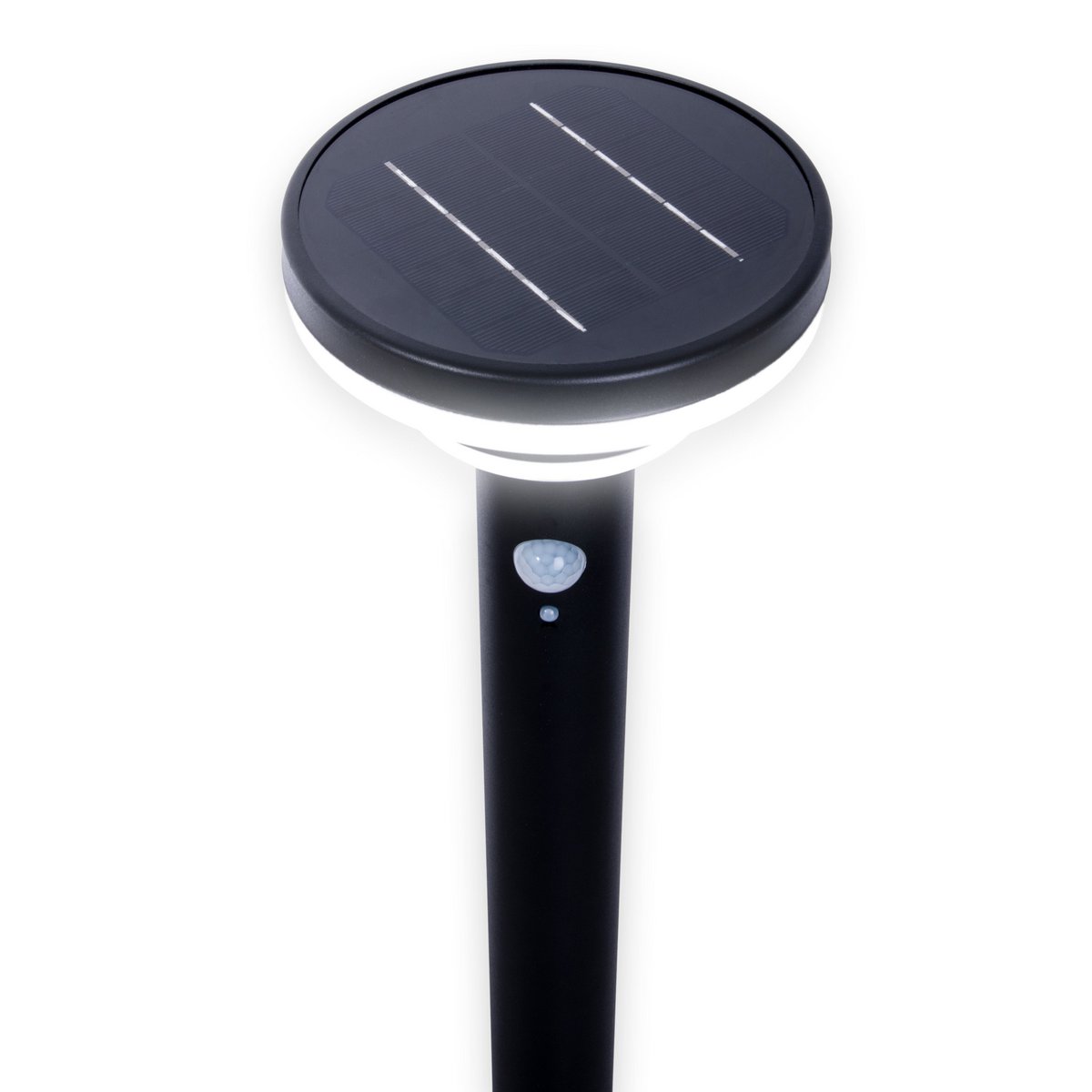 LED Solar Staanlamp Nora - Zwart 86cm Bewegingsmelder