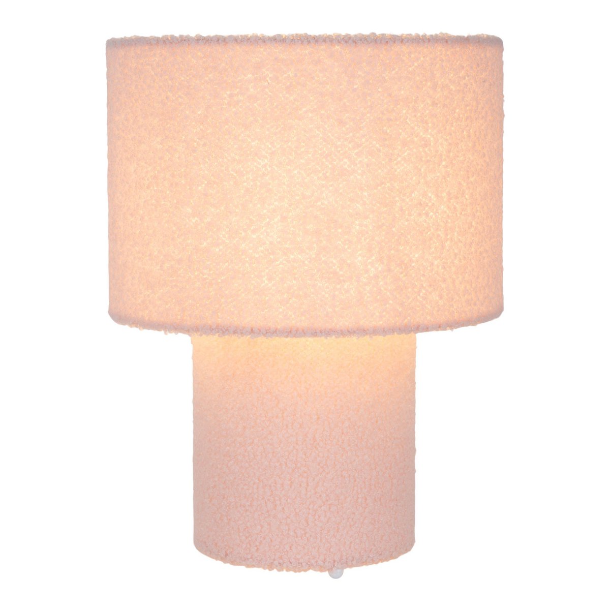 Tabellamp Fluffy Roze Tekstiel 31cm