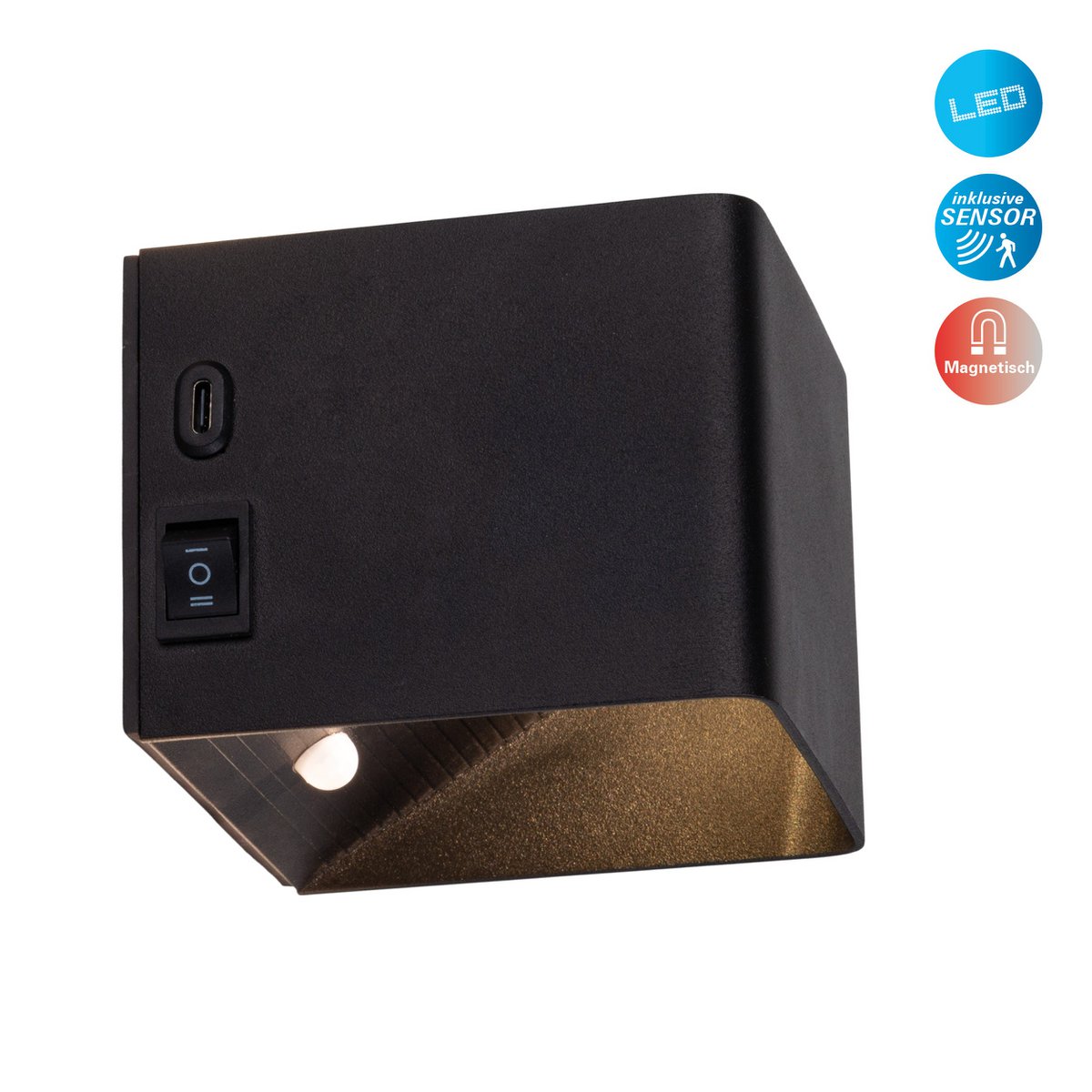 Näve Kubus Wandlamp Magnetisch Bewegingssensor