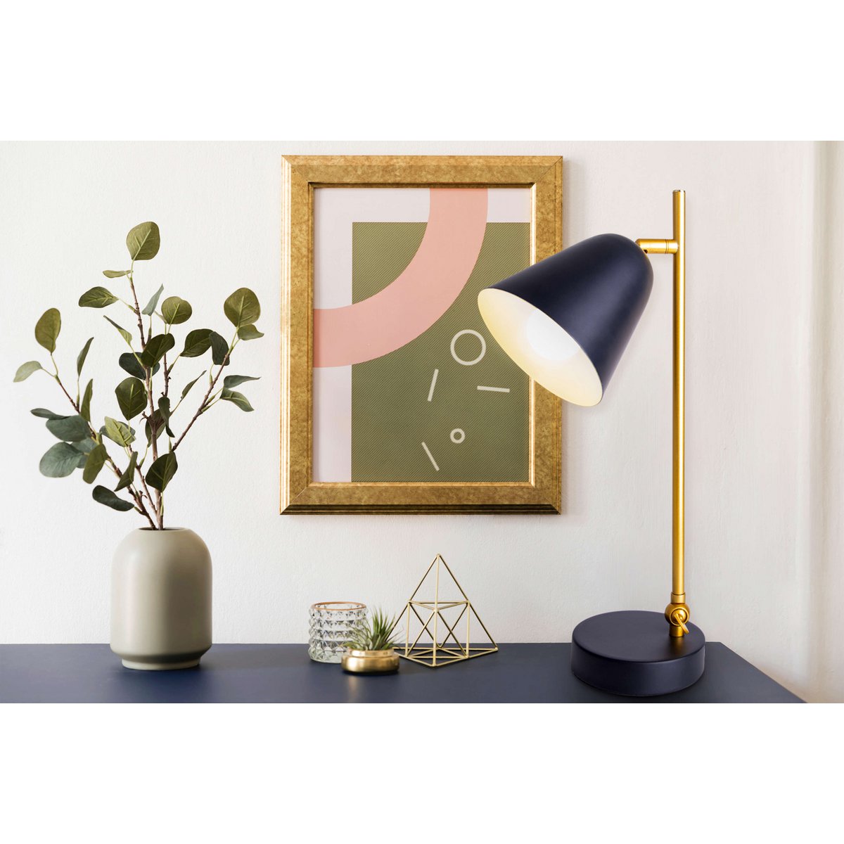 Näve Triton Tafellamp - Zwart 42,5cm E14