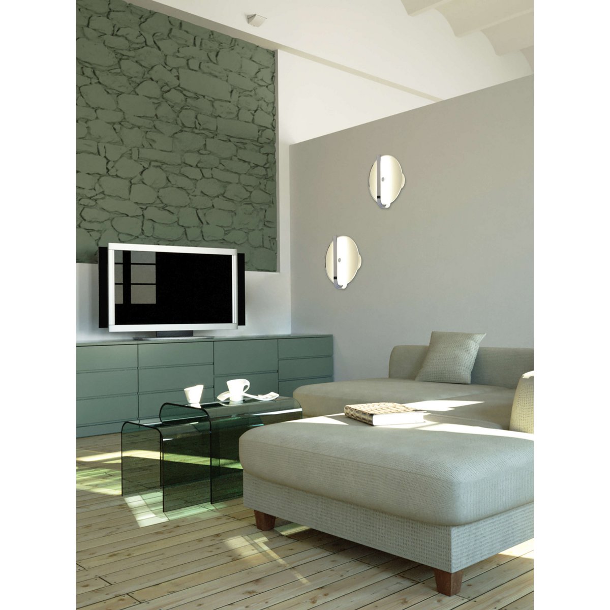 Näve Lucca LED Wandlamp - Silber 20cm