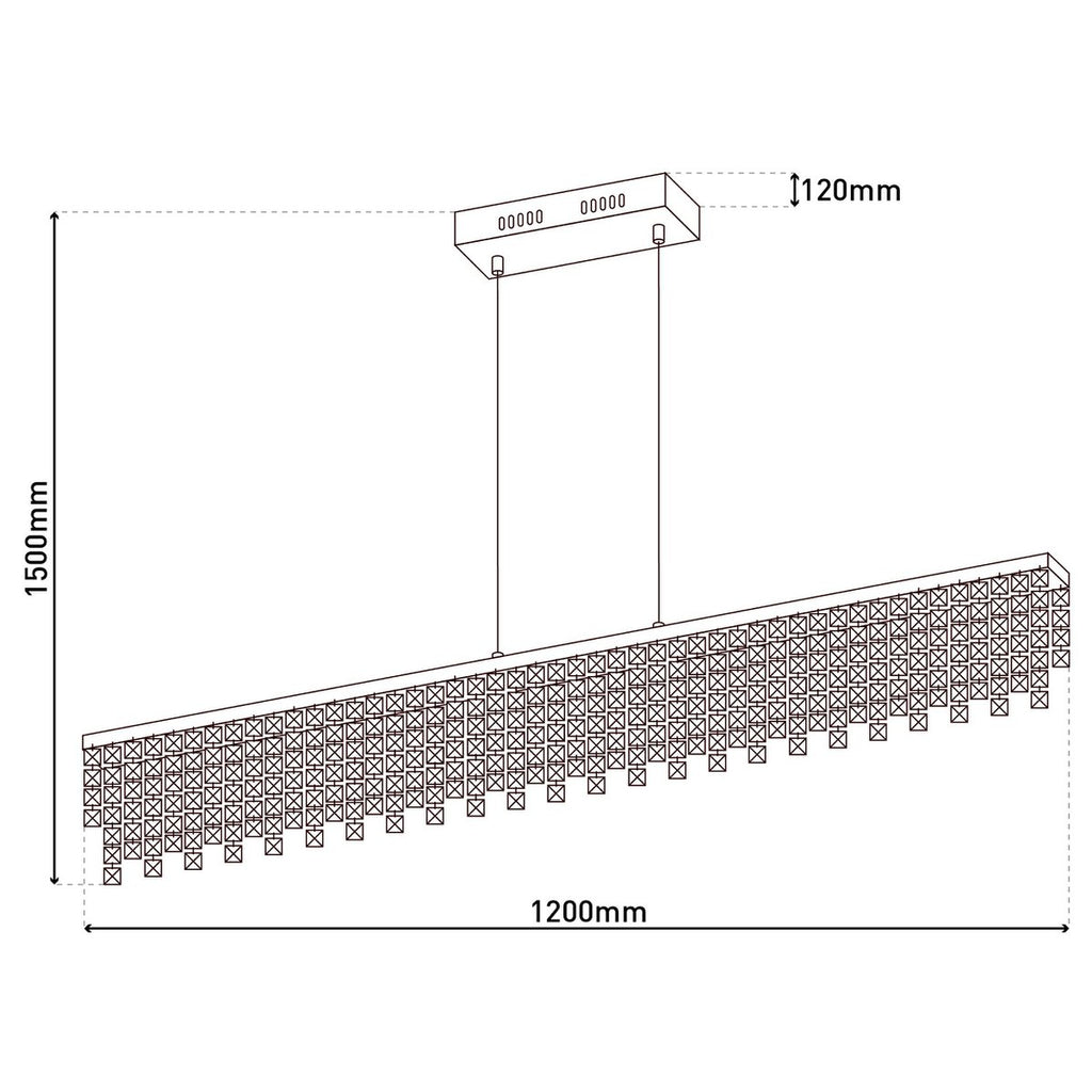 LED Hanglamp Diamanten Näve - Kristalglas Chroom