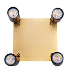 Näve Frida Plafondlamp Zwart/Goud GU10