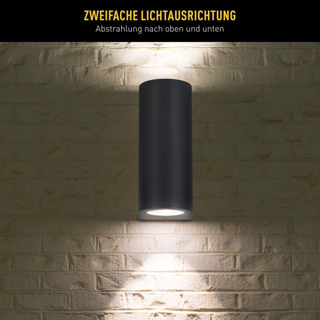 Näve Alecto Buiten Wandlamp - Zwart 15,5cm