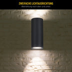 Näve Alecto Buiten Wandlamp - Zwart 15,5cm